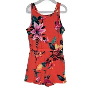 🌼Girls🌼Old Navy coral floral romper medium